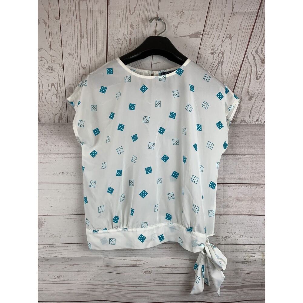Vintage Size 12‎ PETITE Haberdashery By Personal Blouse Short Sleeve made in USA